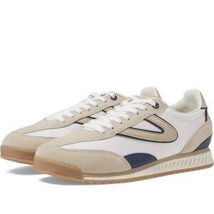 TRETORN Draper James Rawlins Elite Sneakers‎ Tennis Shoes, White/Taupe/Blue